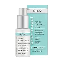 Pharmagel Bio-A Facial Serum | Retinol Serum | Anti Aging and Anti Wrinkle | Smoothes, Softens, & Brightens Skin - 1 fl. oz.