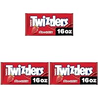 TWIZZLERS Twists Strawberry Flavored Licorice Style, Easter Candy Bag, 16 oz (Pack of 3)