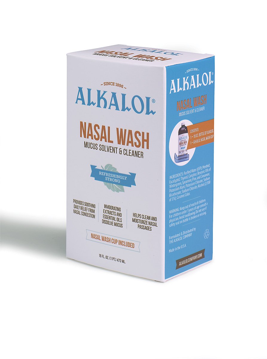 Alkalol - A Natural Soothing Nasal Wash, menthol, 2 Piece Set 1 Count