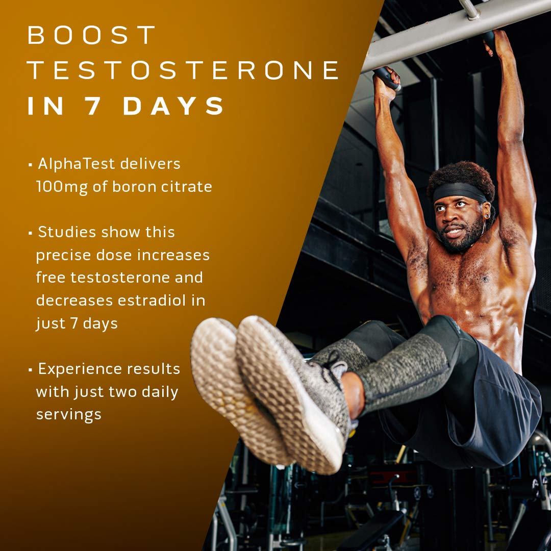 Testosterone Booster for Men | MuscleTech AlphaTest | Tribulus Terrestris & Boron Supplement | Max-Strength ATP & Test Booster | Daily Workout Supplements for Men, 120 Pills (Package May Vary)