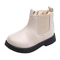Shoes for Girls Dressy Girls Waterpoor Ankle Boots Side Zipper Booties Fleece Windproof Short Boots Size Girls Boots