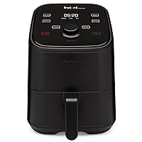 Instant Vortex 2QT Mini Air Fryer, Small Air fryer that Crisps, Reheats, Bakes, Roasts for Quick Easy Meals, Includes over 100 In-App Recipes, is Dishwasher-Safe, from the Makers of Instant Pot, Black