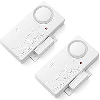 Freezer Door Alarm When Left Open, 3/15/30/60 Seconds Adjustable Delay Wireless Fridge Alarm, 4-in-1 Door Sensor Chime Door Open Alarm Loud 108dB, Refrigerator Alarm 2 Pack