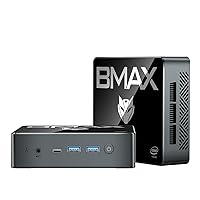 Bmax Mini PC N100 B4 Plus, Wins 11 Pro (3.4GHz), 16GB DDR4 RAM 512GB SSD, Mini Desktop Computer 4K Dual HDMI/Type-C/Triple-Displays/WiFi 5/BT4.2/Gigabit Ethernet for Home/Office