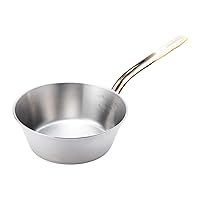 Endoshoji ATC22021 Professional Super Denge, Taper Pan, 8.3 inches (21 cm), Stainless Steel Pot for Induction Cookers, Made in Japan