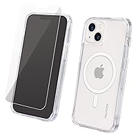 Pelican iPhone 13 Case with Screen Protector [Compatible With MagSafe] [10FT MIL-Grade Drop Protection] Shockproof Phone Case Cover for iPhone 13 with 9H Tempered Glass Film, Anti-Yellowing - Clear