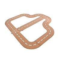 Crusin’ Cork Road - Set of 17 - Car Track for Kids - More Than 15 ft of Road Length for Imaginative Play with Race Cars and Blocks