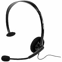 Microsoft Wired Headset With Boom Mic For Xbox 360, Black