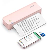 JADENS Pink Bluetooth Thermal Printer, Support 8.5