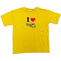 I Heart Love School Bus Logo Little Boy's Kids Tee Shirt