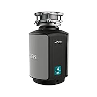 Moen GX50C Disposer Prep Series 1/2 HP Continuous Feed Garbage Disposal with Sound Reduction, Power Cord Included, Black