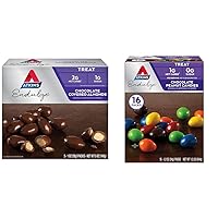 Atkins Endulge Chocolate Almonds 5 Ct & Chocolate Peanut Candies 16 Ct Bundle