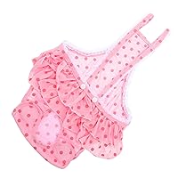 SUPVOX 1pc Pet Physiological Pants Dog Diaper Pantie Pet Diapers Puppy Dog Panties Dog Menstruation Underwear Pet Dog Physiological Nappies Girl Child Cotton Pink One-Piece Pants Strap