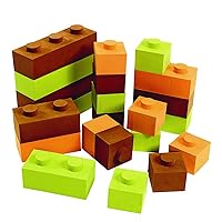 Excellerations Jumbo Interlocking Blocks, Foam Floor Blocks for Building, STEM, Lightweight Construction Blocks for Kids