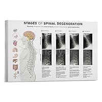 XIAOHUANG Spinal Degeneration Clinic, Hospital Wall Decoration Poster (7) Canvas Poster Bedroom Decor Office Room Decor Gift Frame-style 12x08inch(30x20cm)