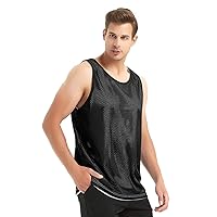 Reversible Basketball Jerseys Men's Tank Top Mesh Tank Lacrosse Jersey for Adult Youth