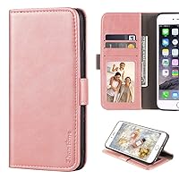 ZTE Blade V10 Vita Case, Leather Wallet Case with Cash & Card Slots Soft TPU Back Cover Magnet Flip Case for ZTE Blade V10 Vita (Pink)