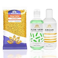 Bella Verde Pre and Post Waxing Care - Home Kit for Women and Men - Wax Beans 1.76lb - Hard Wax Beads for Hair Removal - Care for Brazilian Body Legs Eyebrows Face Lips Armpits