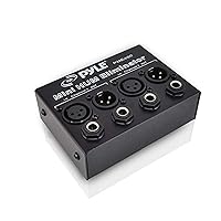 Pyle Compact Mini Hum Eliminator Box - 2 Channel Passive Ground Loop Isolator, Noise Filter,AC Buzz Destroyer, Hum Killer w/ 1/4