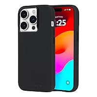 Case-Mate iPhone 15 Pro Case - Silicone Black [12ft Drop Protection] [Compatible with MagSafe] Magnetic Cover with Soft Silicone Material for iPhone 15 Pro 6.1