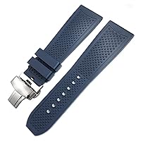 24mm Rubber Watchbands 23.5mm For CALIBRE DE CARTIER TANK SOLO SANTOS DE Waterproof Silicone Watch Strap