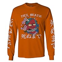 Front Demon Graphic Traditional Japanese Till Death Anime Aesthetics Long Sleeve Men's