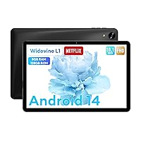 Headwolf Android 14 Tablet 10 inch Tablets, WPad5 Octa Core FHD 1920 * 1200 Display Android Tablet, 8GB RAM + 128GB ROM, Widevine L1, 5500mAh, WiFi Tablet PC