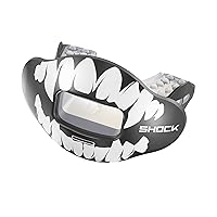 Shock Doctor Max Airflow 2.0 Lip Guard/Mouth Guard. Football Mouthguard 3500. for Youth and Adults OSFA. Breathable Wide Opening Mouthpiece. Helmet Strap Included
