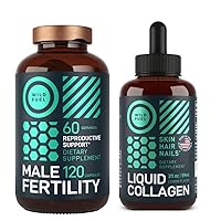 WILD FUEL Male Fertility Supplement and Liquid Collagen Health and Wellness Bundle