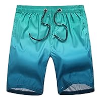 Swimming Trunks Big Tall Mens Boardshorts Quick Dry Swimtrunks Printed Beach Shorts with Pockets Men's Bathing Suit