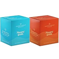 NeuroGum Energy Caffeine Gum (108 Pieces) - Sugar Free with L-theanine + Natural Caffeine + Vitamin B12 & B6 - Nootropic Energy & Focus Supplement for Women & Men - Peppermint & Cinnamon Flavor