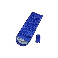 Outdoor Travel Envelope Sleeping Bag Adult Camping Self-Driving Tour Warm Single Hooded Sleeping Bag Blue