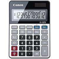 Canon LS-122TS Solar Calculator, 12 Digits, Mini Tabletop Size, Tax Calculator, Business Calculator, Home Use, Teleworking, LS-122TS