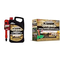 Spectracide Terminate Termite & Carpenter Ant Killer 1.33 Gallons 4pk and Termite Detection & Killing Stakes 15 Count