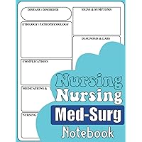 Nursing Med-Surg Notebook & Note Guide: A Blank Disease Template for Nursing Students: Organize your Nursing School Notes by Using These Nursing Notes Templates, Size 8.5