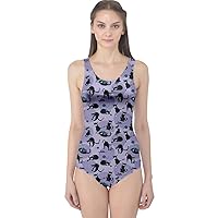 CowCow Womens Animals Cats Dogs Rabbits Pigs Owls Horses One Piece Swimsuit, XS-5XL