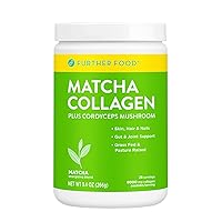 Further Food Matcha Collagen Plus Cordyceps Mushroom, Matcha, 9.4 oz (266 g)