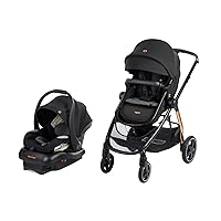 Maxi-Cosi Zelia_ Luxe 5-in-1 Modular Travel System, Choose Between 5 Modes of use: Parent-Facing car seat Caddy, Reversible Carriage, and Reversible Stroller, Dark Ember