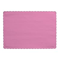 Creative Converting Bright Disposable Paper Placemats, Candy Pink
