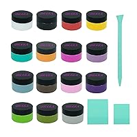 DGAGA 15 Colors Chalk Paste Sets for Stencils, Chalk Paint Squeegees DIY Chalk Craft Paint Kit Art Supplies Painting on Home Decor Wood Furniture Chalkboard Fabric Screen Printing Ink 40ml per Jar