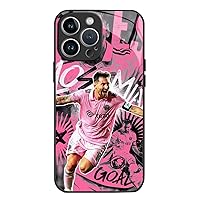 ZERMU for iPhone 12 Pro Case, Lione%l Mess%i Inter Soccer Miam-i #10 Fashion Soft Shockproof Crystal Acrylic Full Protection TPU Shock Absorption Bumper Cover Phone Case for iPhone 12 Pro 6.1 Inch