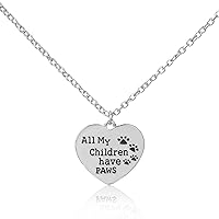 Sexy Sparkles All My Children Have Paws Dog Cat Pet Memorial Necklace