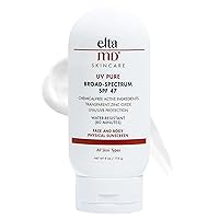 EltaMD UV Pure Face and Body Sunscreen, Mineral Sunscreen for Kids and Adults, Water Resistant Up to 80 Minutes, Made with Physical Active Ingredients, Glides on Wet or Dry Skin, 4.0 oz Tube