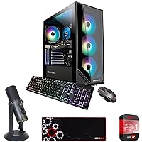 iBUYPOWER 225i Prebuilt Gaming PC, Nvidia GT 1030 2GB, Intel i3-10105F, 8GB DDR4, Wi-Fi Bundle with Deco Gear Gaming Mouse Pad, Deco Gear PC Gaming Microphone and 1 YR CPS Enhanced Protection Pack