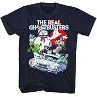 The Real Ghostbusters T-Shirt Collage Navy Tee