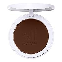 e.l.f. Camo Powder Foundation, Lightweight, Primer-Infused Buildable & Long-Lasting Medium-to-Full Coverage Foundation, Rich 640 W