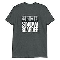Genius Snow Boarder Shirt -Sports Geeky Funny Graphic PTOE Gift Tee for Lover of Winter Sports - Best Gift Idea