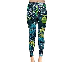 CowCow Womens Legging Pants Ugly Christmas Leggings Xmas Night Candy Cookies Elf Stretchy Tights, XS-5XL