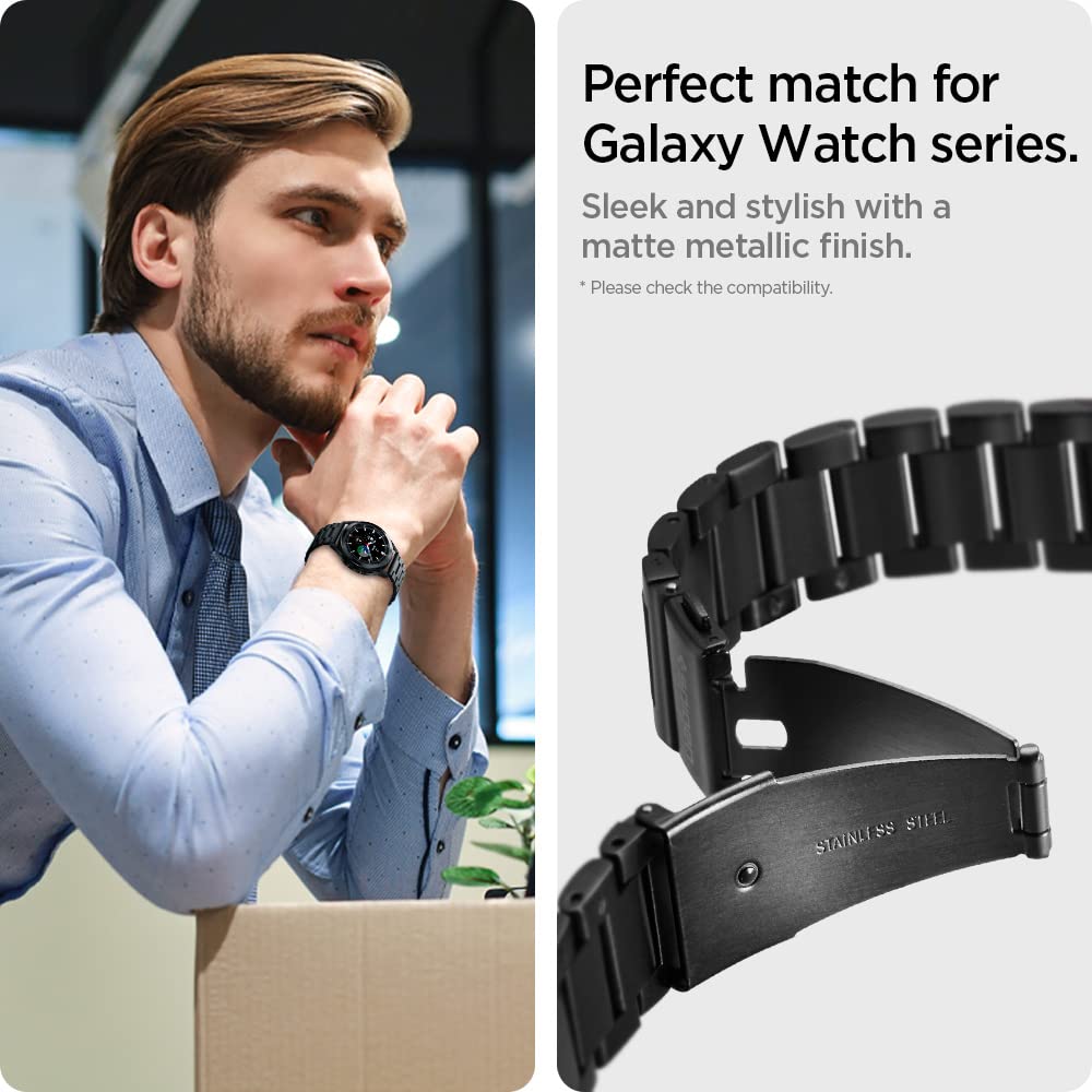 Spigen Modern Fit Designed For Samsung Galaxy Watch 6/5/4 44/40mm, Classic 6 47/43mm, 5 Pro 45mm, 4 Classic 46/42mm, 3 41mm, Active 1&2 Band