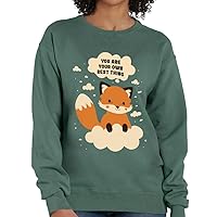 You Are Your Own Best Thing Crewneck Sweatshirt - Cartoon Fox Women's Sweatshirt - Cute Fox Sweatshirt